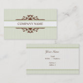 VISITEKAARTJE stijlvol goddelijk  groen bruin (Voorkant / Achterkant)