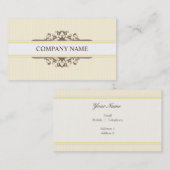 VISITEKAARTJE Stijlvol Goddelijk Mocha Geel (Voorkant / Achterkant)