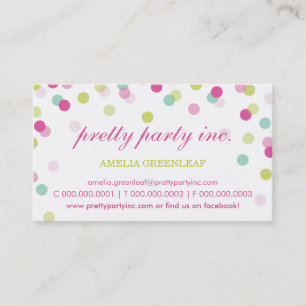 VISITEKAARTJE : stijlvol limoen met roze munt