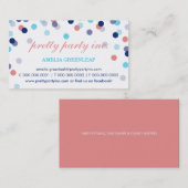 VISITEKAARTJE :: Stijlvolle confetti marine aqua k (Voorkant / Achterkant)