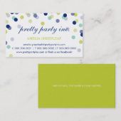 VISITEKAARTJE :: stijlvolle confetti marinemunt li (Voorkant / Achterkant)