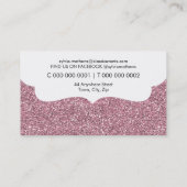 VISITEKAARTJE stijlvolle glitter sparkle bord roze (Achterkant)