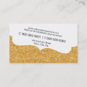 VISITEKAARTJE stijlvolle glitter sparkle goudroze (Achterkant)