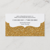 VISITEKAARTJE stijlvolle glitter sparkle goudroze (Achterkant)