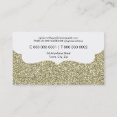 VISITEKAARTJE stijlvolle glitter sparkle goudroze (Achterkant)