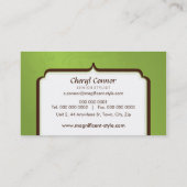 VISITEKAARTJE:: stijlvolle pracht 9 Visitekaartje (Achterkant)