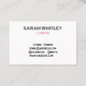 Visitekaartje strak modern (Achterkant)