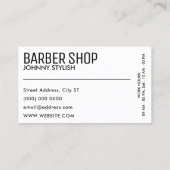 Visitekaartje streepjesgereedschapspatroon (Achterkant)