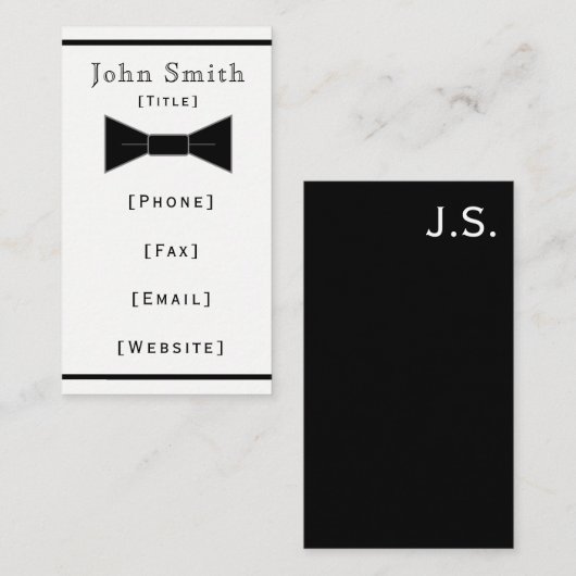 Visitekaartje Stropdas (Voorkant / Achterkant)