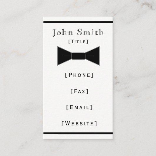 Visitekaartje Stropdas (Voorkant)