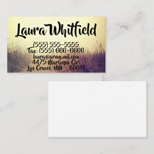 Visitekaartje Sunrise Pathway Walkway Path Side Wa (Voorkant / Achterkant)