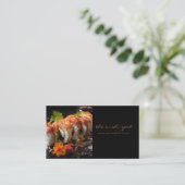 Visitekaartje sushi restaurant sushi chef (Staand voorkant)