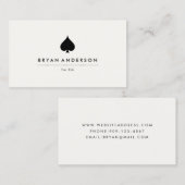 Visitekaartje Symbool zwart spuit (Voorkant / Achterkant)