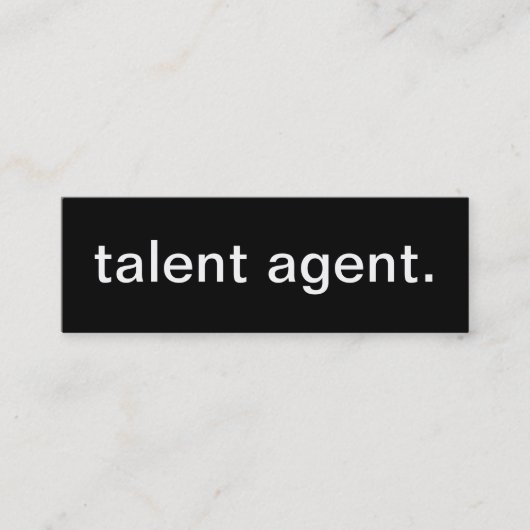 Visitekaartje Talent Agent (Voorkant)