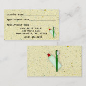 Visitekaartje tandheelkundige benoeming afsprakenkaartje (Voorkant / Achterkant)