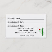 Visitekaartje tandheelkundige benoeming afsprakenkaartje (Voorkant)