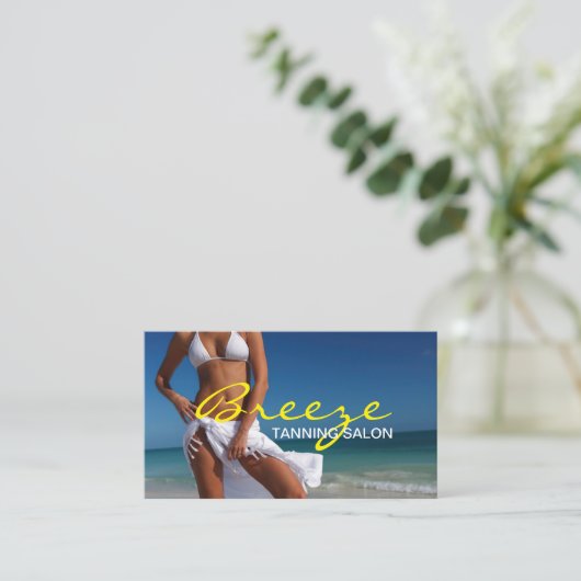 Visitekaartje Tanning Salon Spa (Staand voorkant)