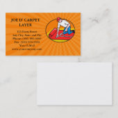 Visitekaartje tapijtlaag Fitter Worker Cartoon (Voorkant / Achterkant)