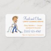 Visitekaartje tapijtreiniging Shampoo Service (Voorkant)