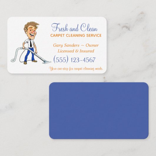 Visitekaartje tapijtreiniging Shampoo Service (Voorkant / Achterkant)