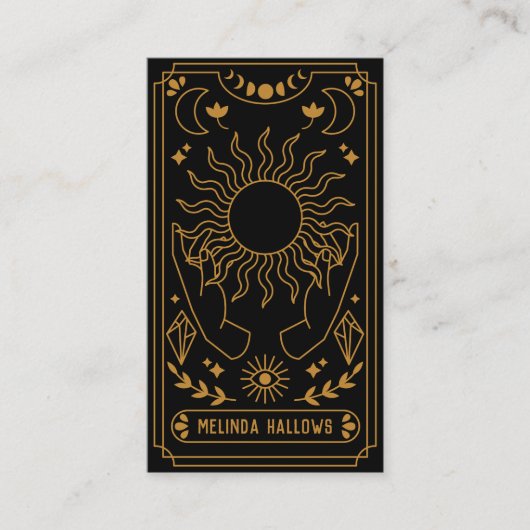 Visitekaartje Tarot Card Reader (Voorkant)