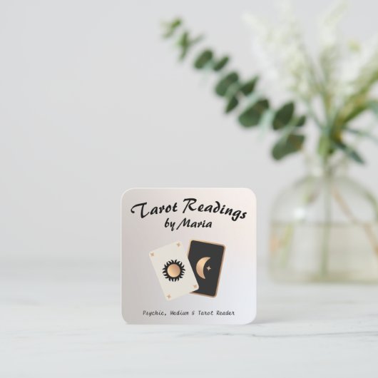 Visitekaartje Tarot Card Reader (Staand voorkant)