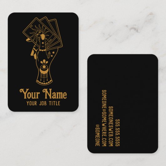 Visitekaartje Tarot Card Reader (Voorkant / Achterkant)