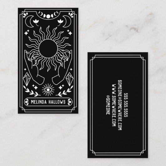 Visitekaartje Tarot Card Reader (Voorkant / Achterkant)