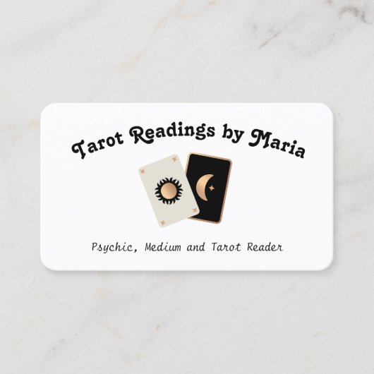 Visitekaartje Tarot Card Reader (Voorkant)