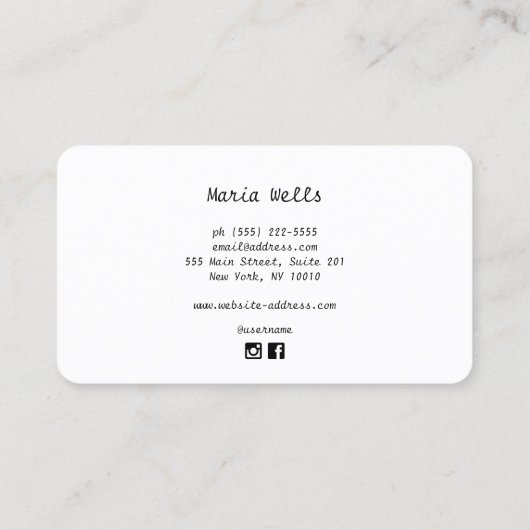 Visitekaartje Tarot Card Reader (Achterkant)