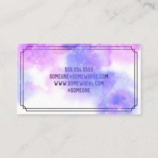 Visitekaartje Tarot Card Reader (Achterkant)