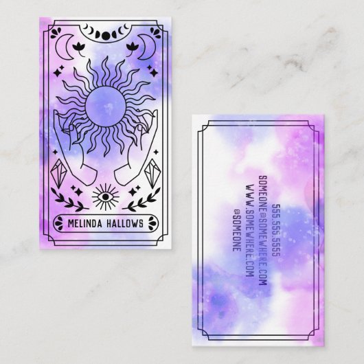 Visitekaartje Tarot Card Reader (Voorkant / Achterkant)