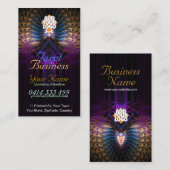 Visitekaartje Tarot Fractal Feathers (Voorkant / Achterkant)