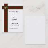Visitekaartje tartan plaid professional (Voorkant / Achterkant)