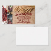 Visitekaartje Tarwe op Burlap Sack Country Rustic (Voorkant / Achterkant)