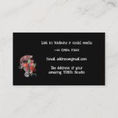 Visitekaartje Tattoo schedel (Achterkant)
