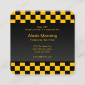 visitekaartje taxichauffeur (Achterkant)