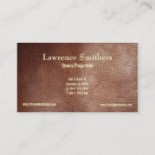 visitekaartje tegen leder (Achterkant)