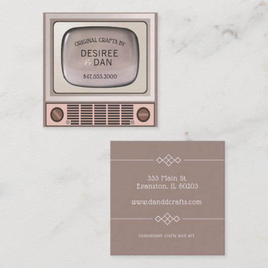 visitekaartje  televisietoestel (Voorkant / Achterkant)