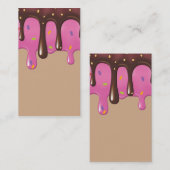 visitekaartje-templat voor schattige chocolade en  visitekaartje (Voorkant / Achterkant)