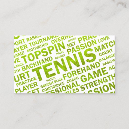 Visitekaartje Tennis Coach (Voorkant)