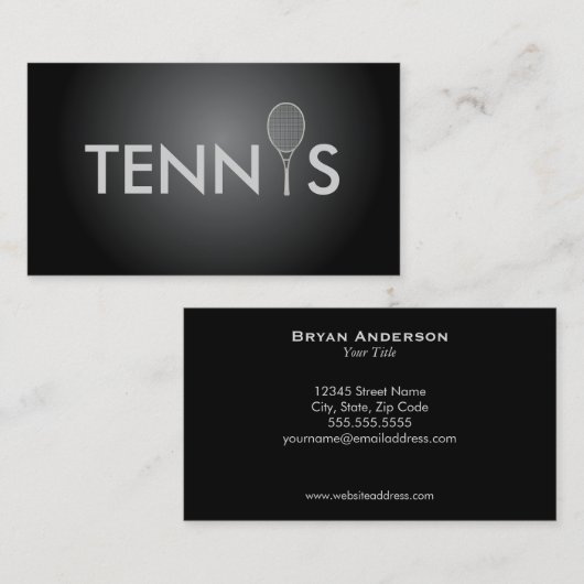 Visitekaartje Tennis Coach (Voorkant / Achterkant)