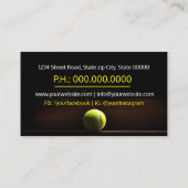 Visitekaartje Tennis Coach (Achterkant)