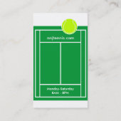 Visitekaartje Tennis League (Achterkant)