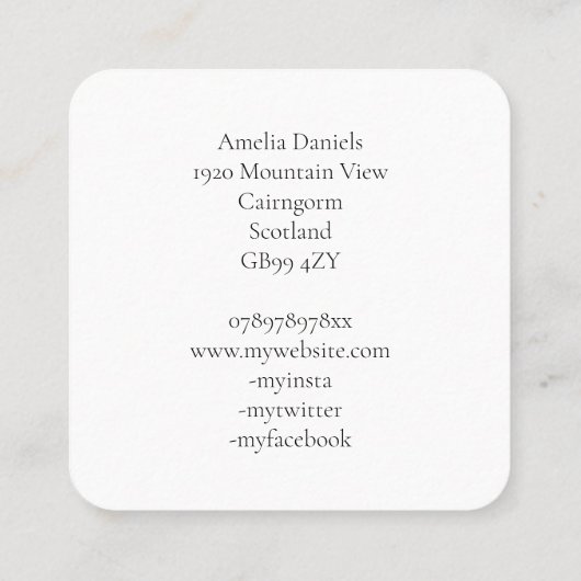 Visitekaartje ter illustratie van eikenbomen (Achterkant)