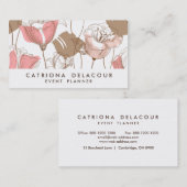 Visitekaartje ter illustratie van roze en bruine F (Voorkant / Achterkant)