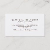 Visitekaartje ter illustratie van roze en bruine F (Achterkant)