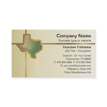 Visitekaartje Texas Map
