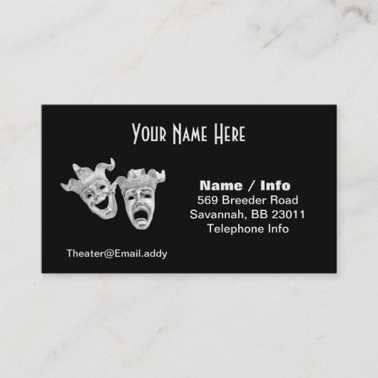 Visitekaartje theater (Voorkant)