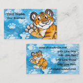 Visitekaartje tijgerkub (Voorkant / Achterkant)